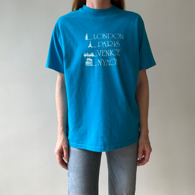 1990s London Paris Venice Nyack, NY T Shirt