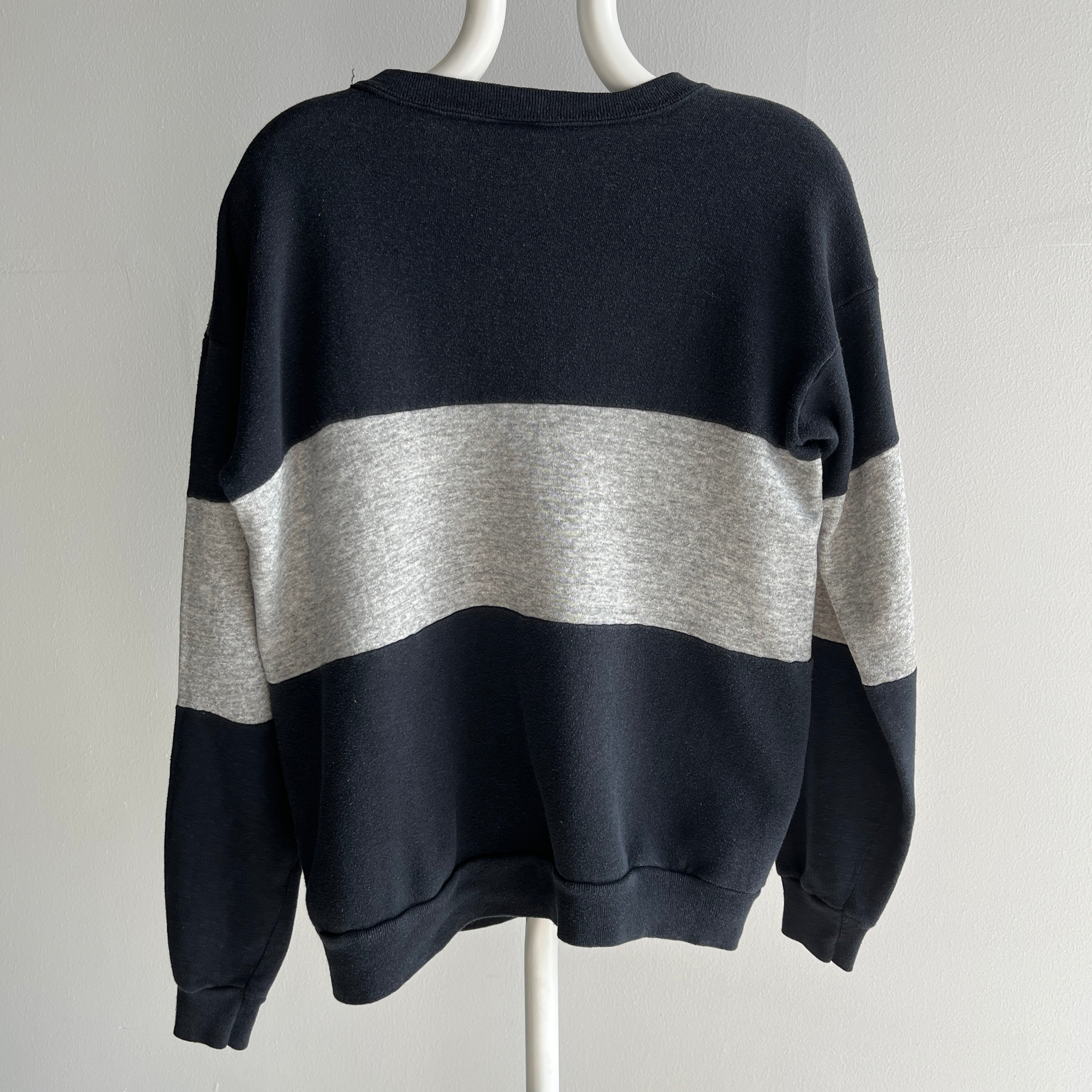 1980s Alaska Color Block Sweatshirt - Yes Please