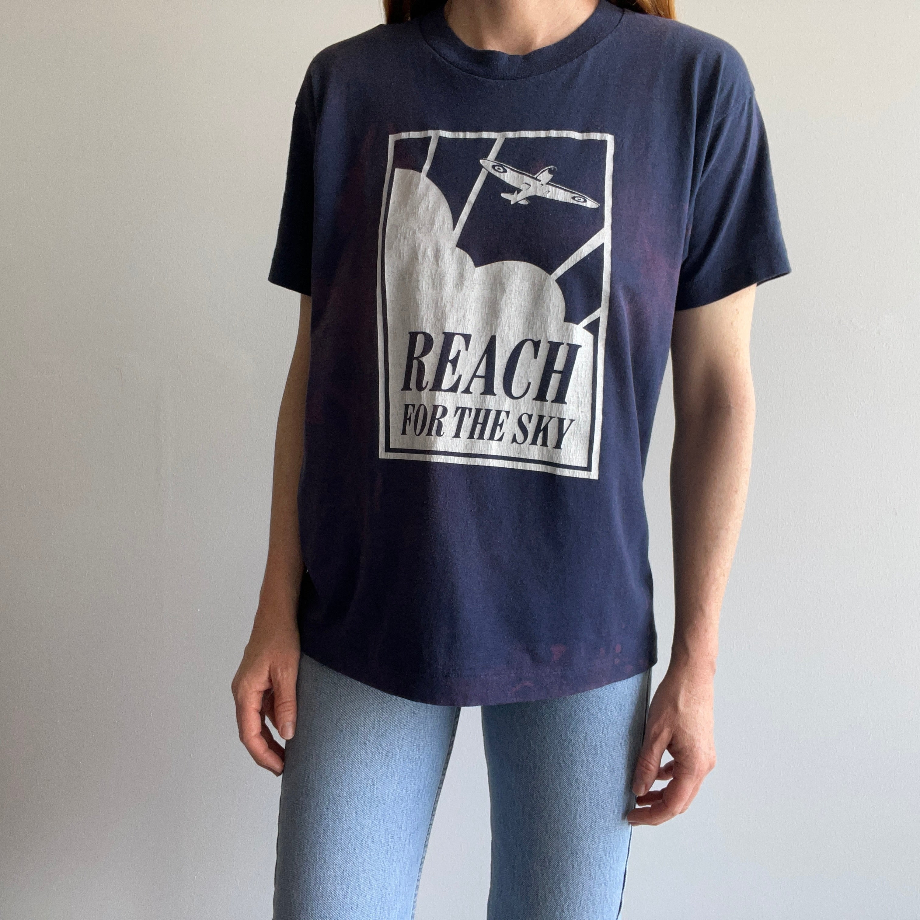 1980s Reach For The Sky Bleach Stained T-Shirt