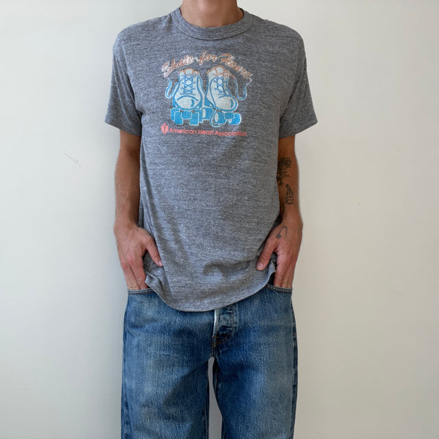 1980s Skate For Heart American Heart Association T Shirt