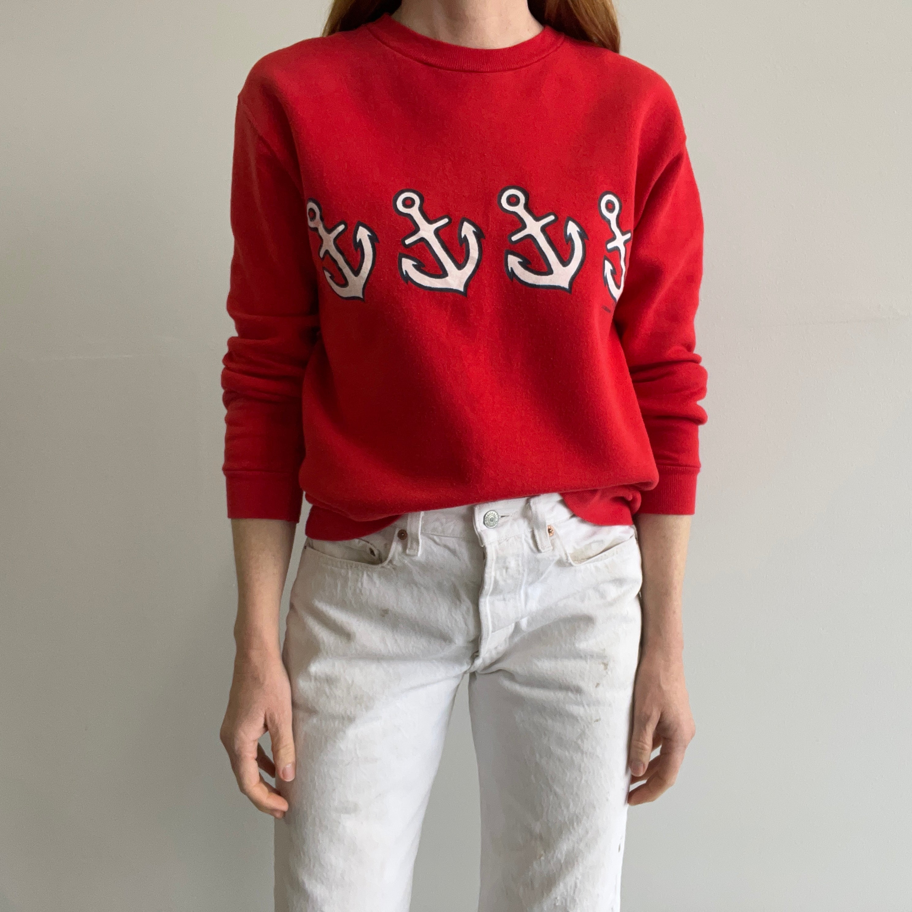 1980s A Whole Lot of Anchors Sweatshirt