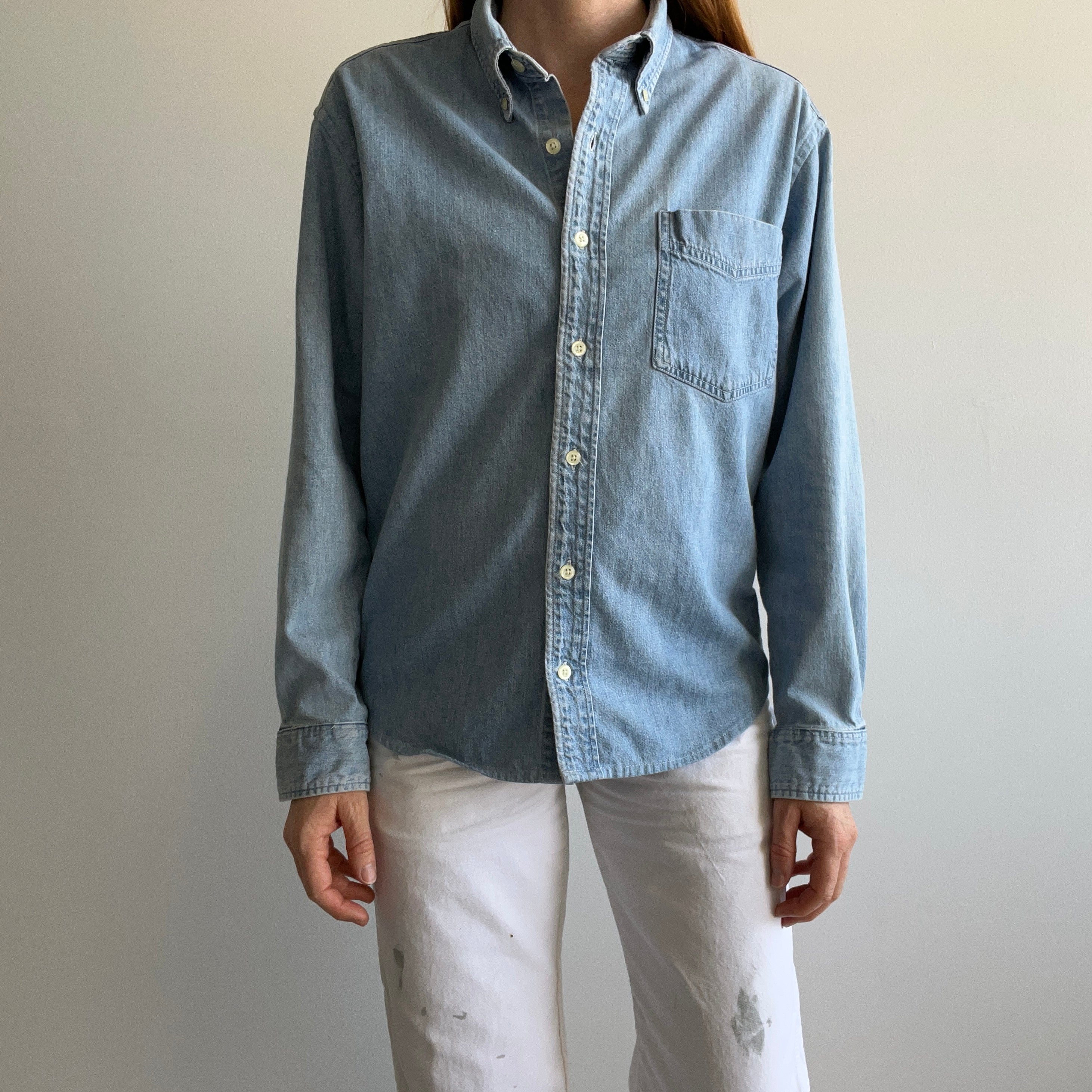 1990/2000s Soft Denim Button Down Dad Shirt by Gap