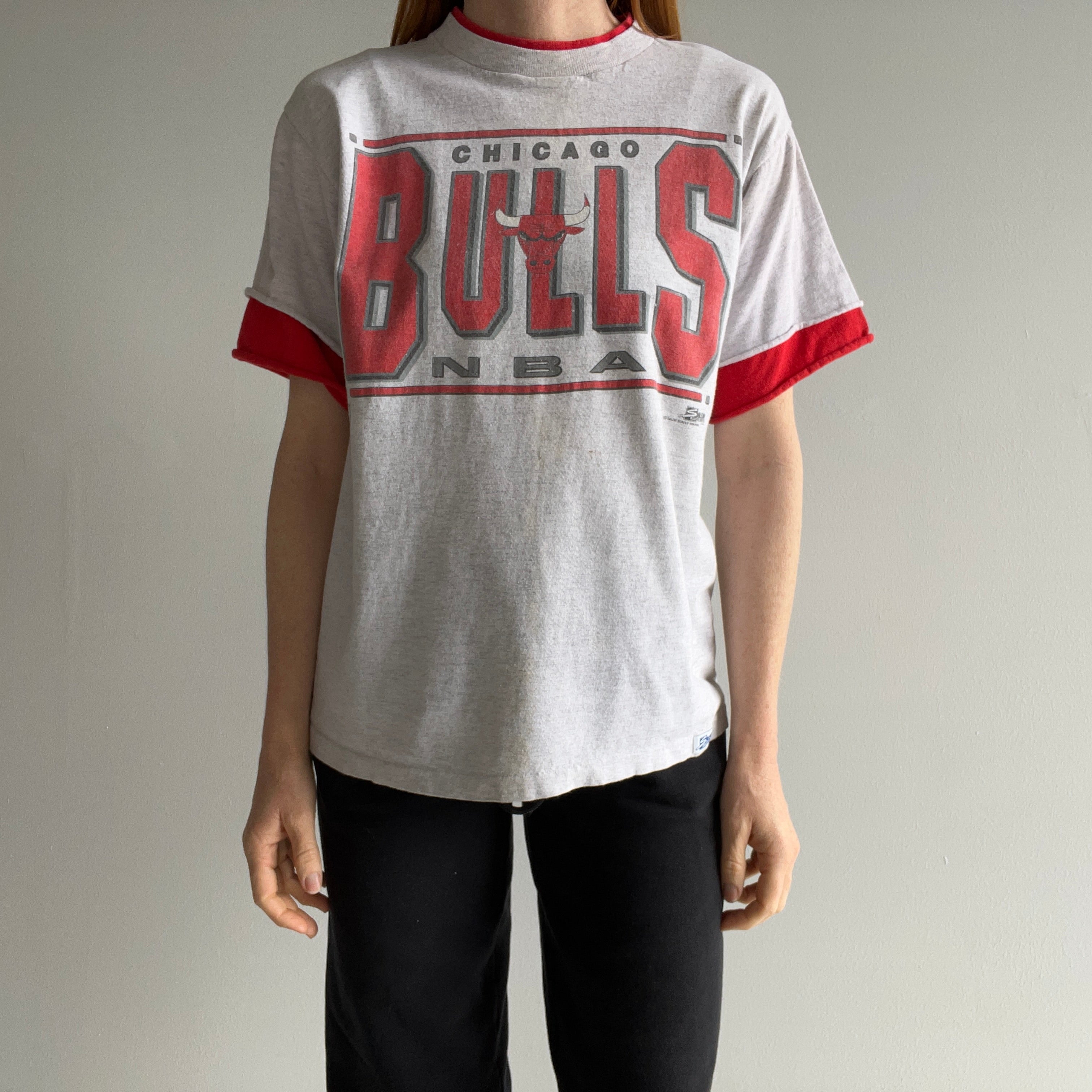 1991 Chicago Bulls Stained Cotton T-Shirt