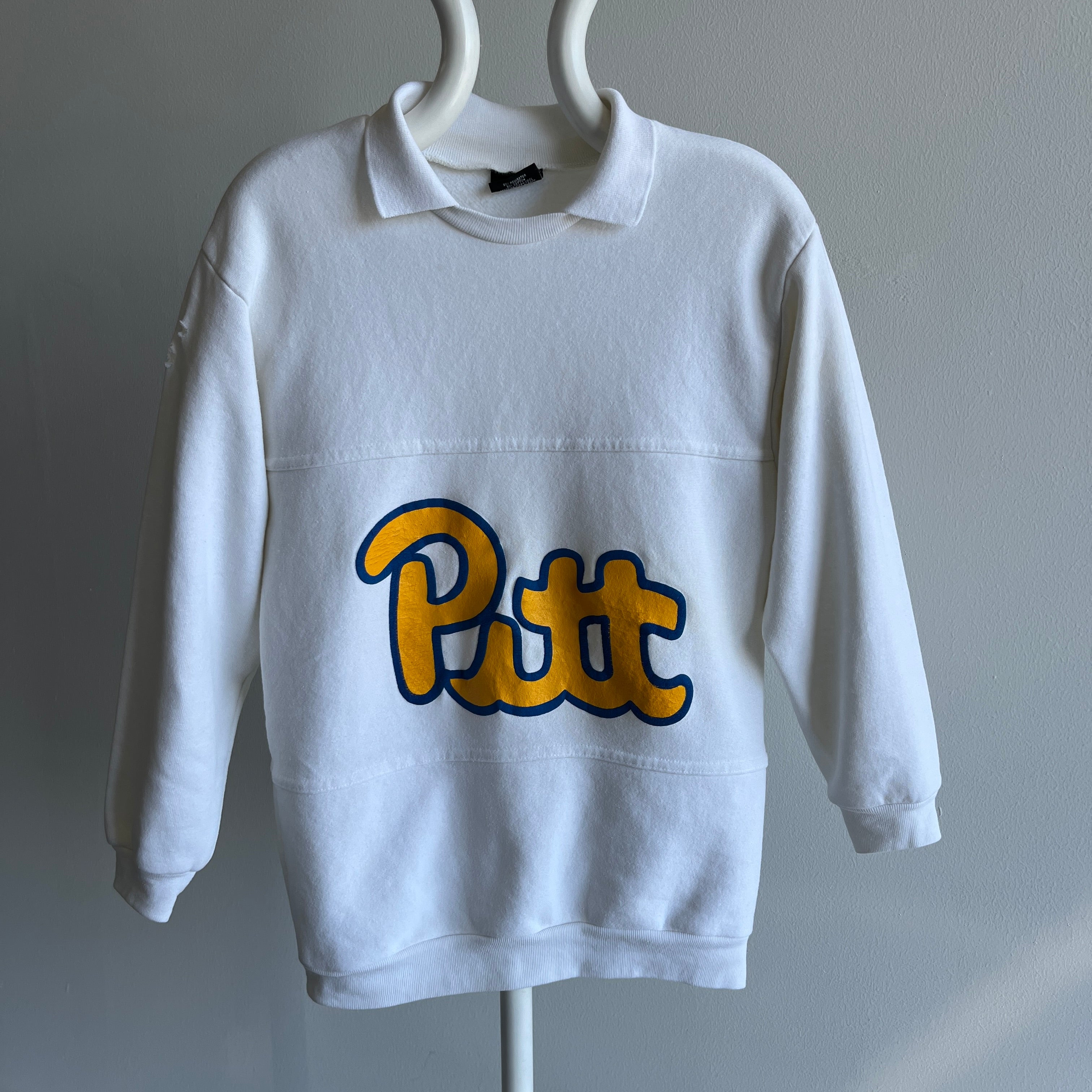 1980s University of Pittsburg Polo Sweatshirt