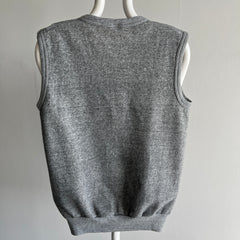 1980s Barely Worn Gray Sweatshirt Warm Up Vest