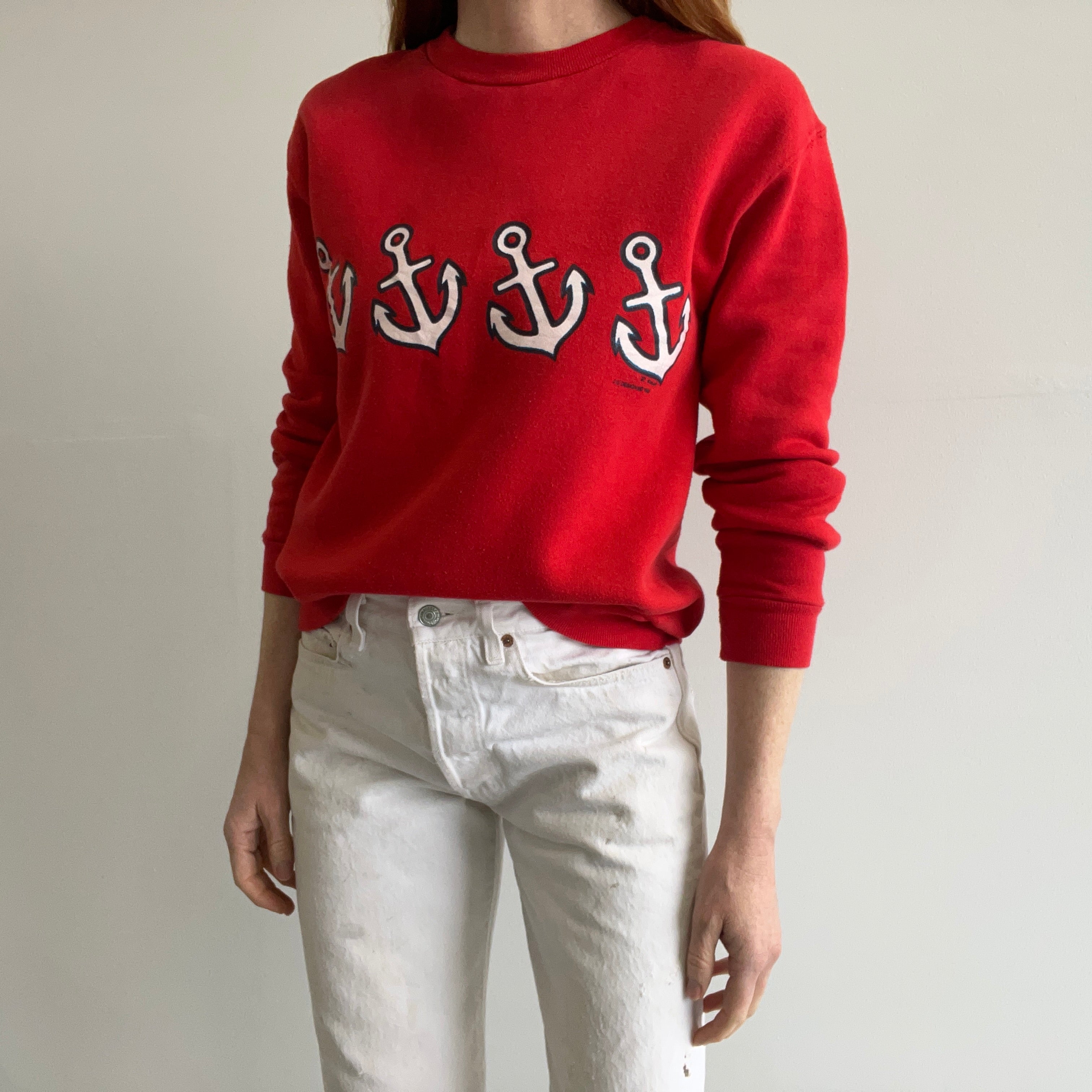1980s A Whole Lot of Anchors Sweatshirt