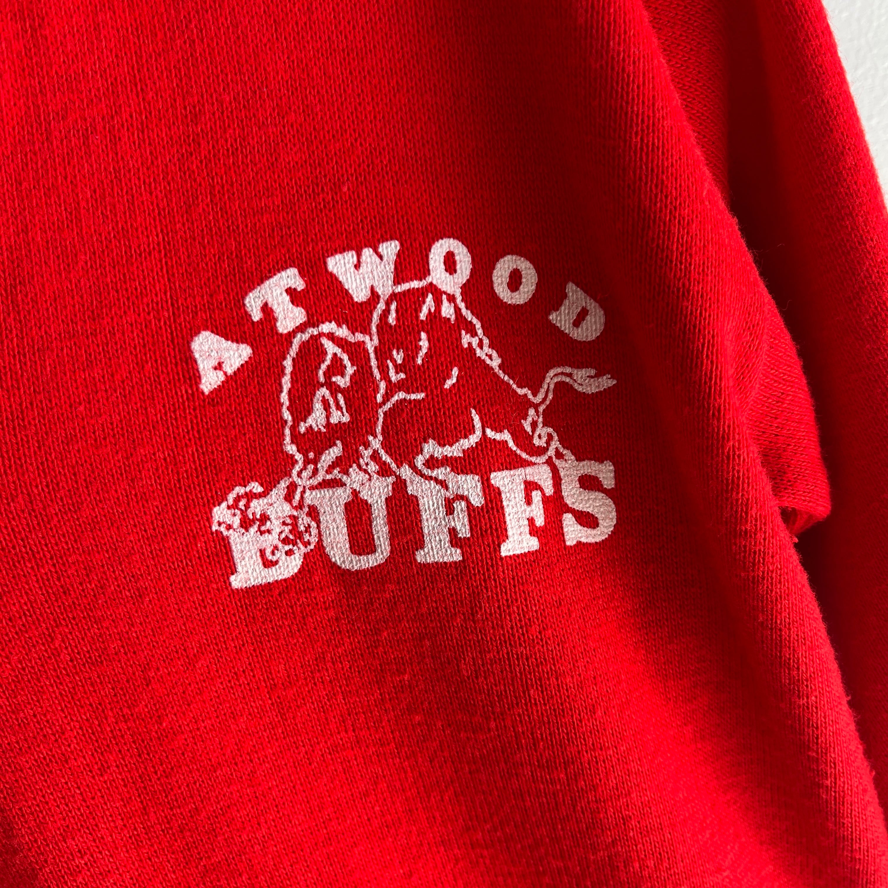 1970s Atwood Buffs V-Neck Barely Worn Sweater/Sweatshirt