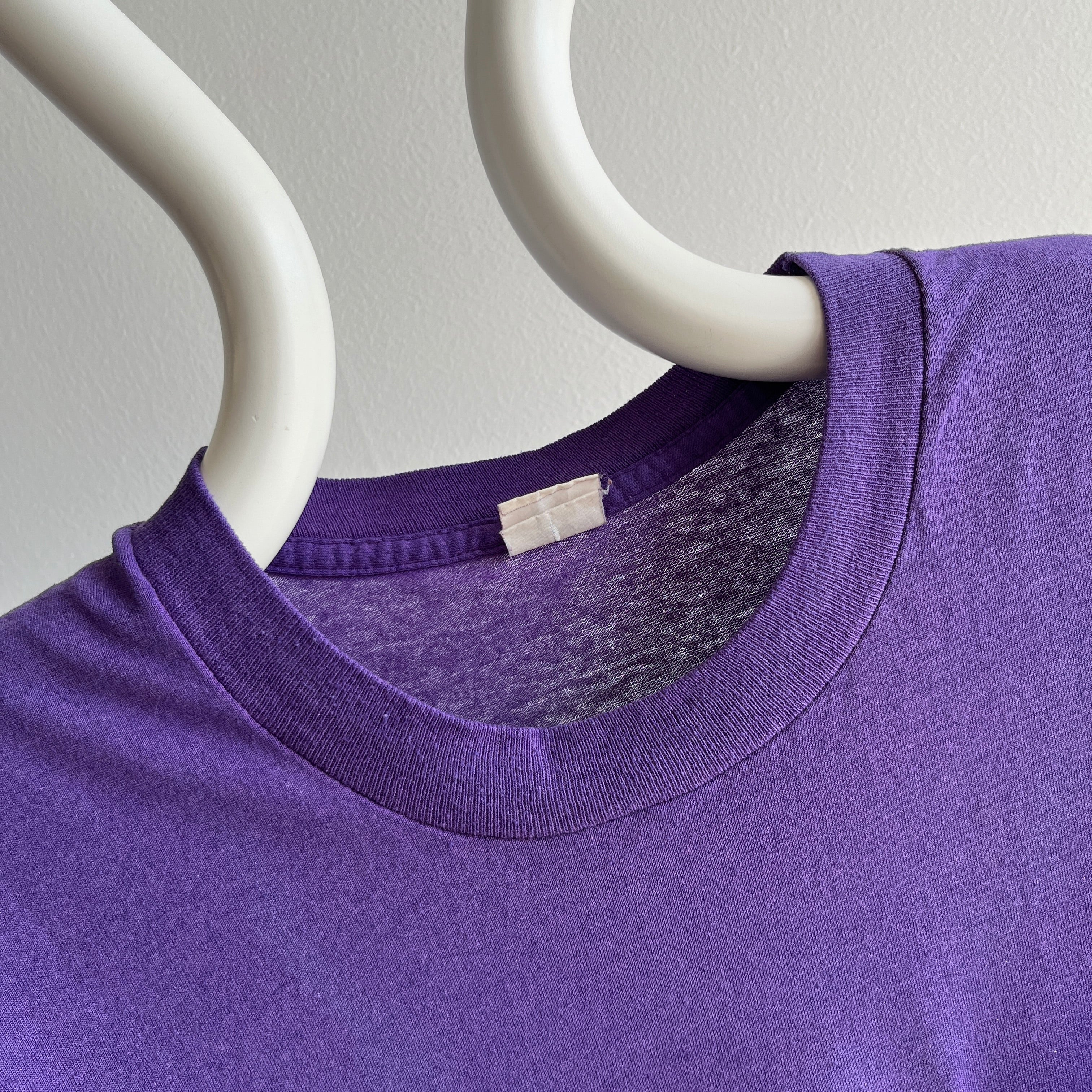 1990s FOTL Thinned Out Sun Faded Purple Selvedge Pocket Muscle Tank