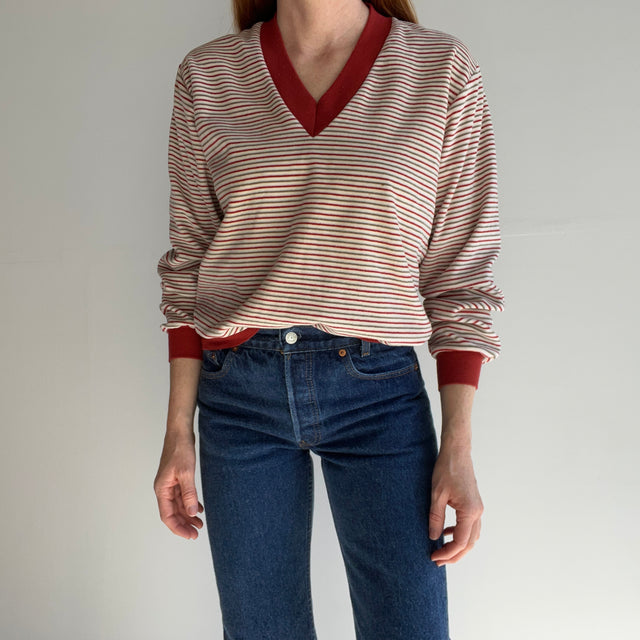 1970s "Velour" Striped Sweatshirt by Mungswear - Personal Collection Piece