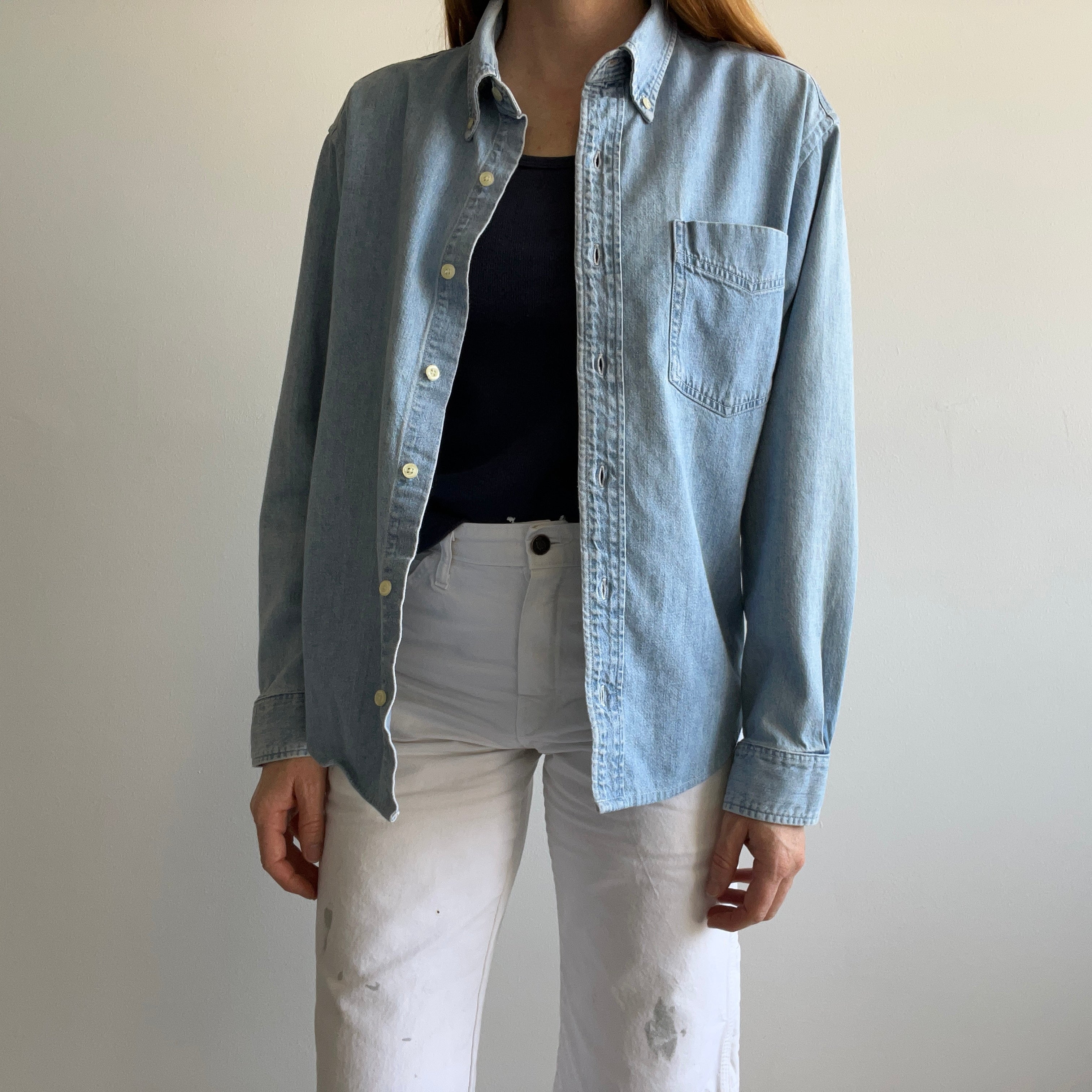 1990/2000s Soft Denim Button Down Dad Shirt by Gap