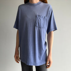 1980/90s Super Sun Faded Single Stitch Selvedge Pocket T-Shirt - YES