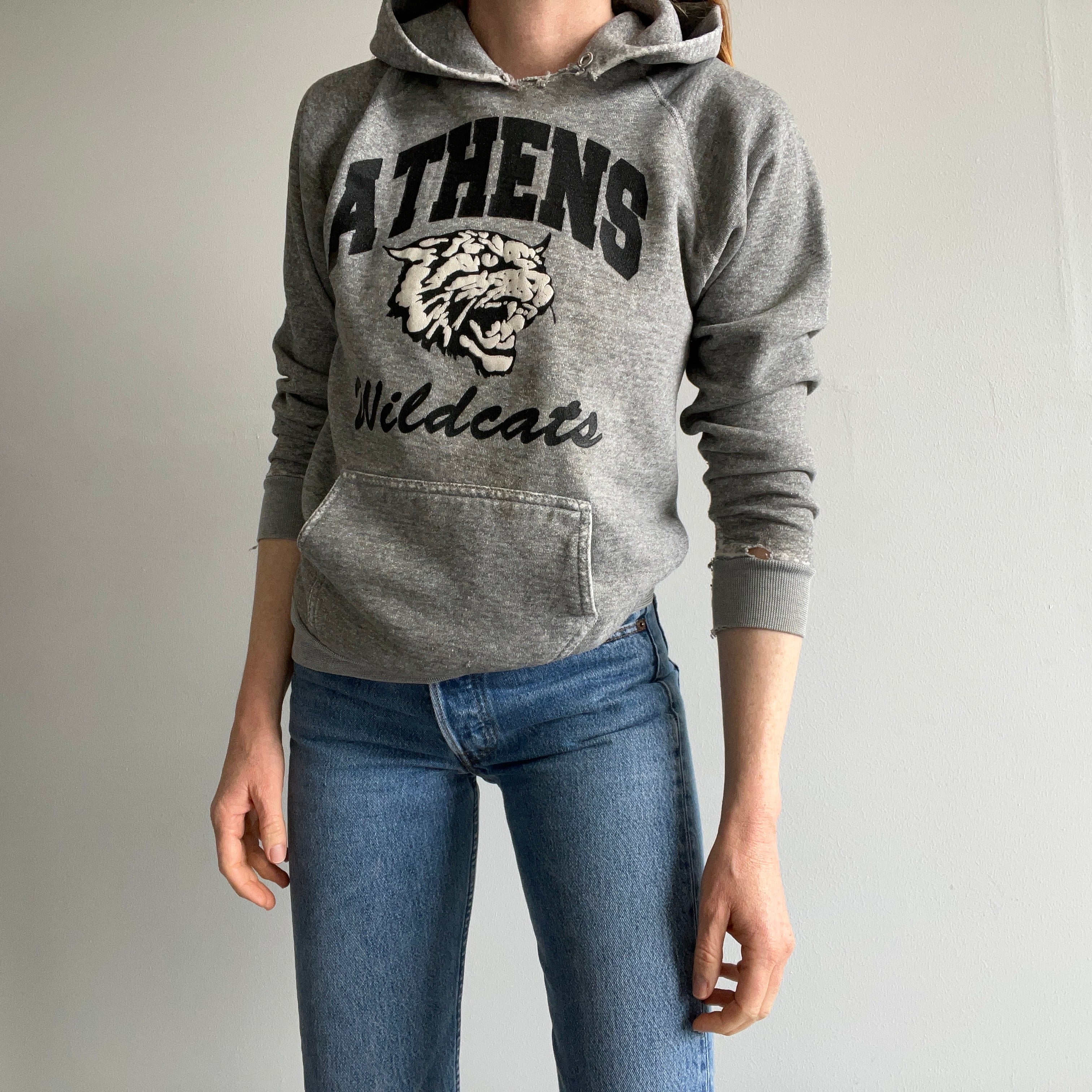 1970s Beat Up Wildcats Hoodie