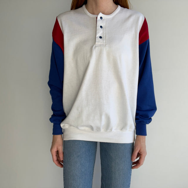 1980s Jerzees/Russell Henley Red, White and Blue Sweatshirt