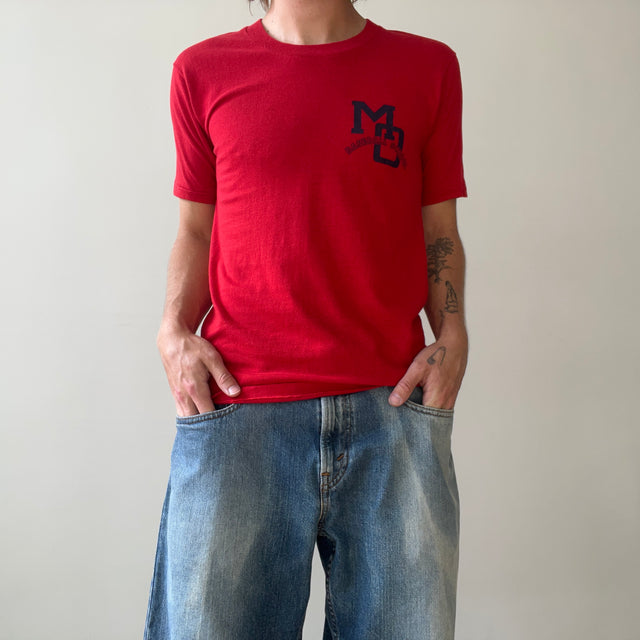 1970s/80s Red MO Baseball School T Shirt