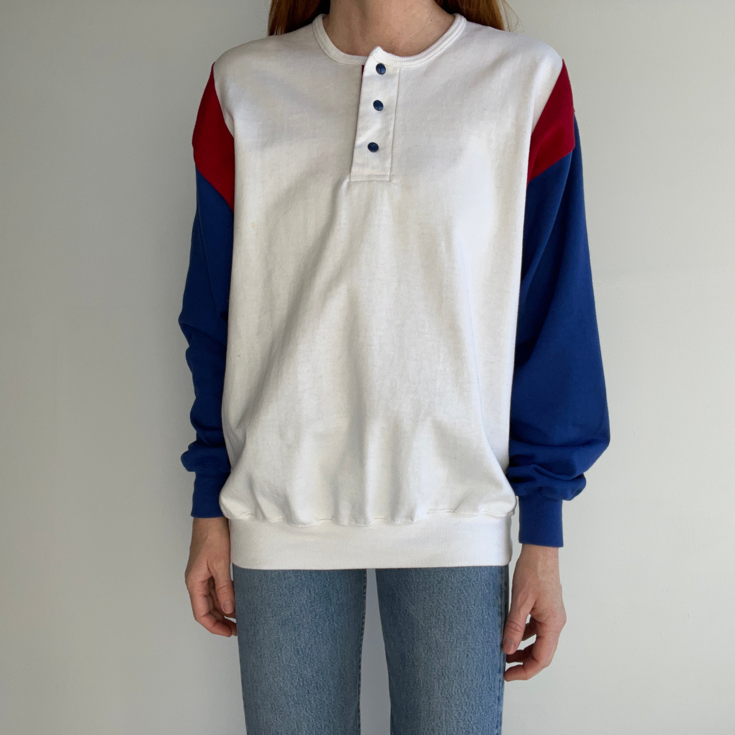 1980s Jerzees/Russell Henley Red, White and Blue Sweatshirt