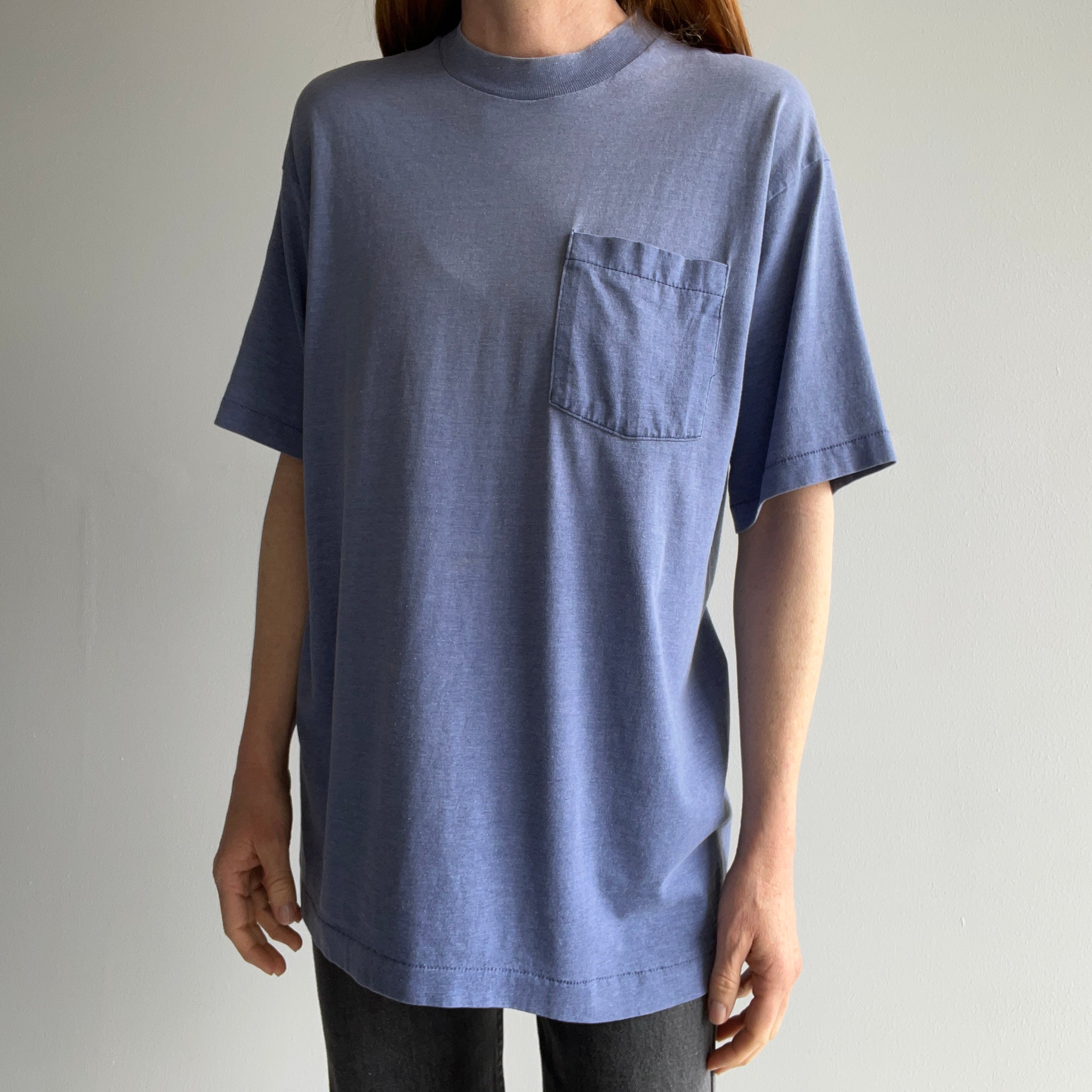 1980/90s Super Sun Faded Single Stitch Selvedge Pocket T-Shirt - YES