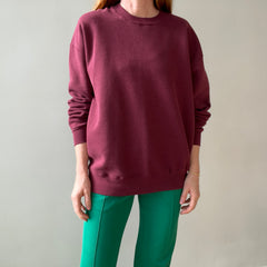 1980s Blank Burgundy Sweatshirt