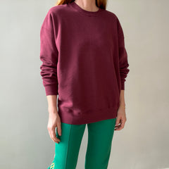 1980s Blank Burgundy Sweatshirt