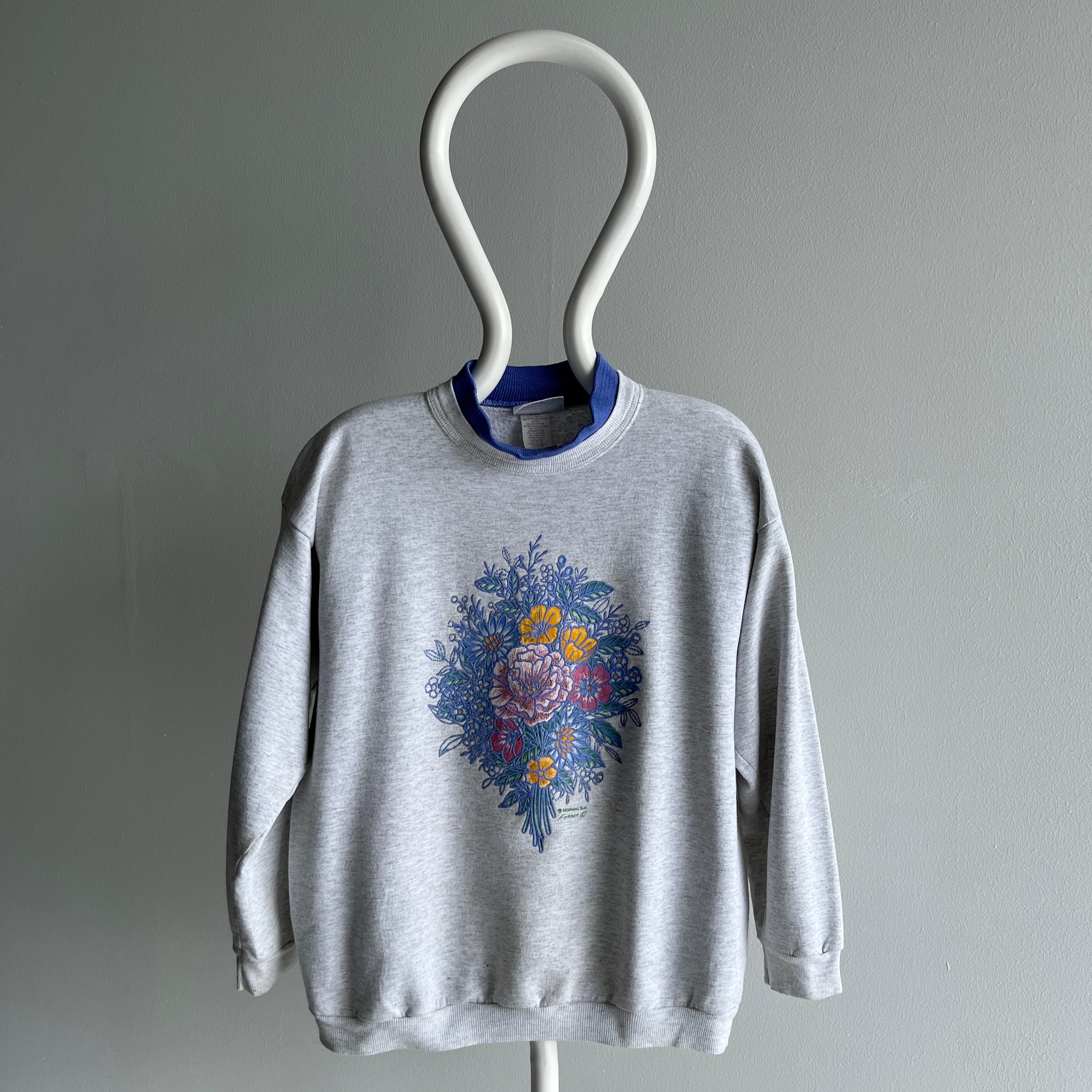 1980s Bouquet Of Flowers Sweatshirt by Morning Star