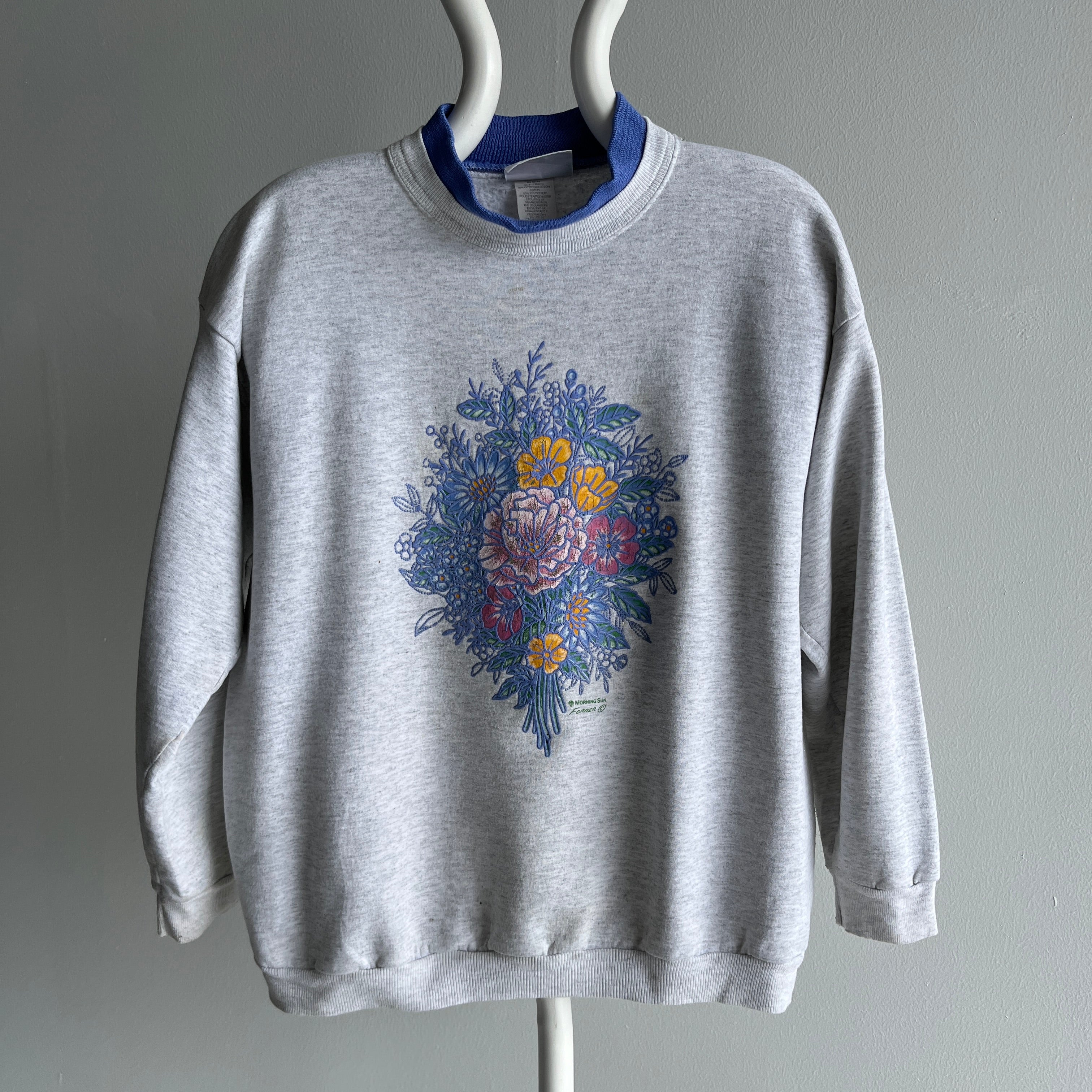 1980s Bouquet Of Flowers Sweatshirt by Morning Star