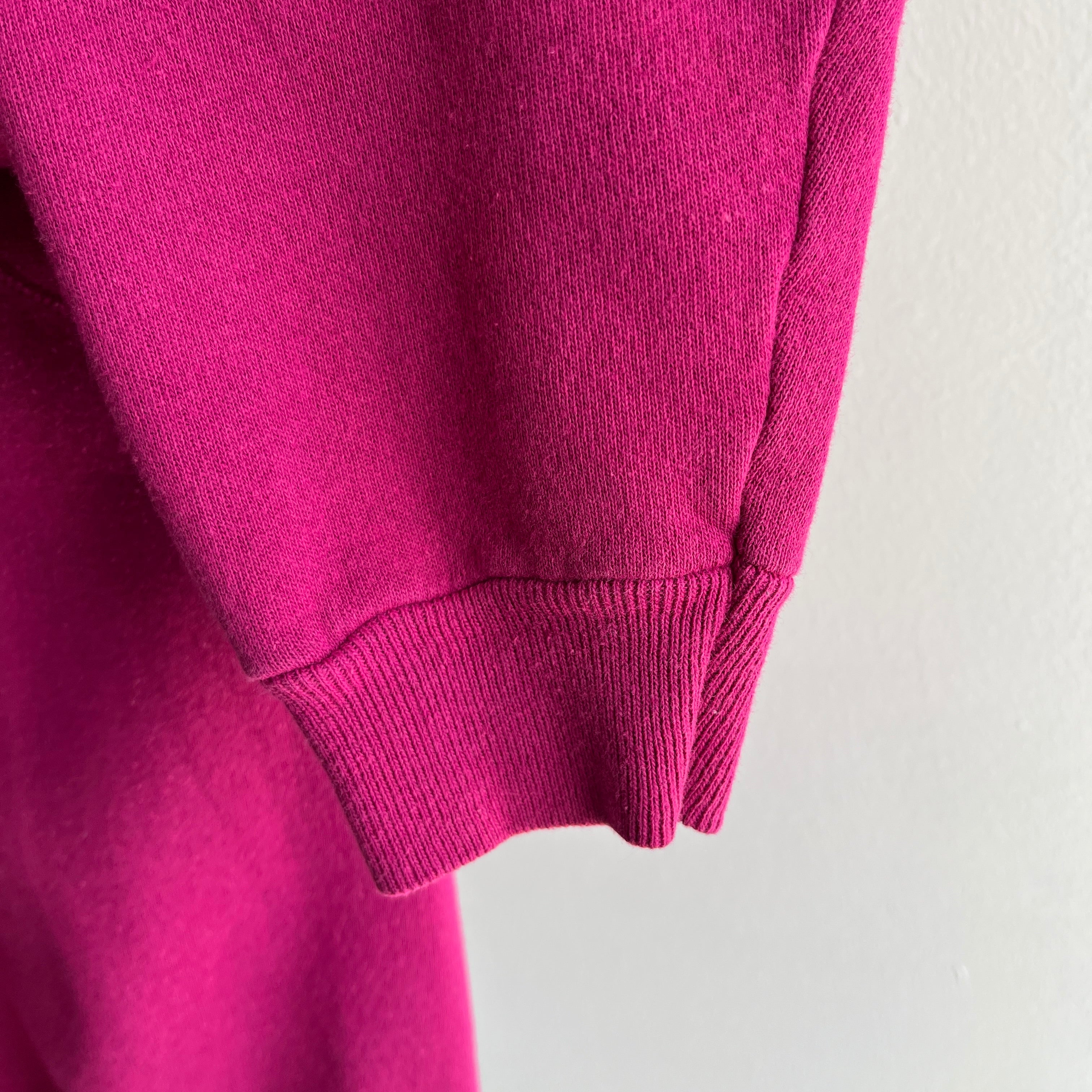 1980/90s HHW Soft and Slouchy and Oh So Wonderful Hot Take Pink/Magenta Raglan