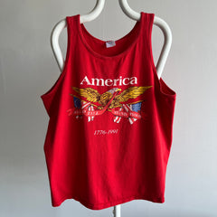 1991 America Stand Tall and Proud Cotton Tank Top