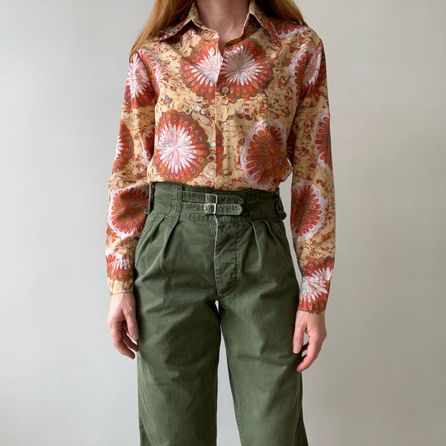 1970s Psychedelic Single Pocket Groovy Shirt by Bullocks