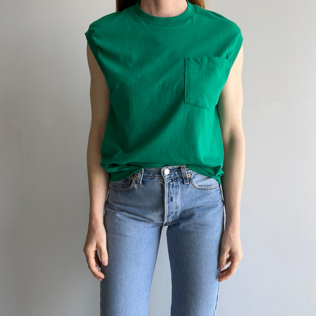 1980s FOTL Kelly Green Muscle Pocket Tank