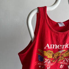 1991 America Stand Tall and Proud Cotton Tank Top