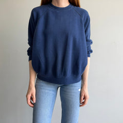 1970s Luxury Blank Navy Ultra Soft Raglan. - !!!!!