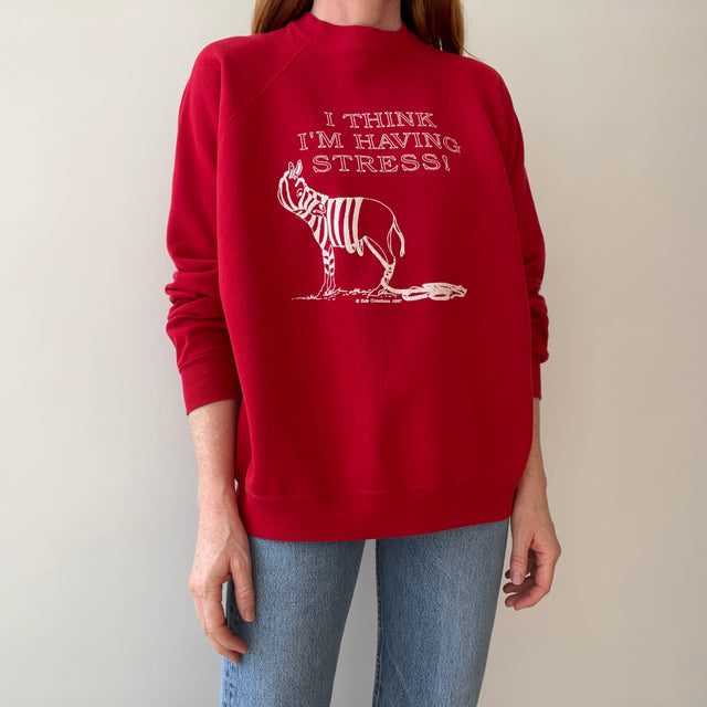 1987 I Think I'm Having Stress Sweatshirt