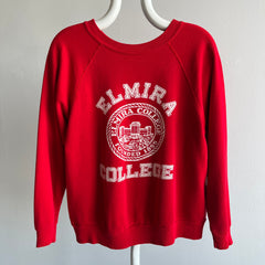 1980s Elmira College Sweatshirt - Super Soft and Slouchy