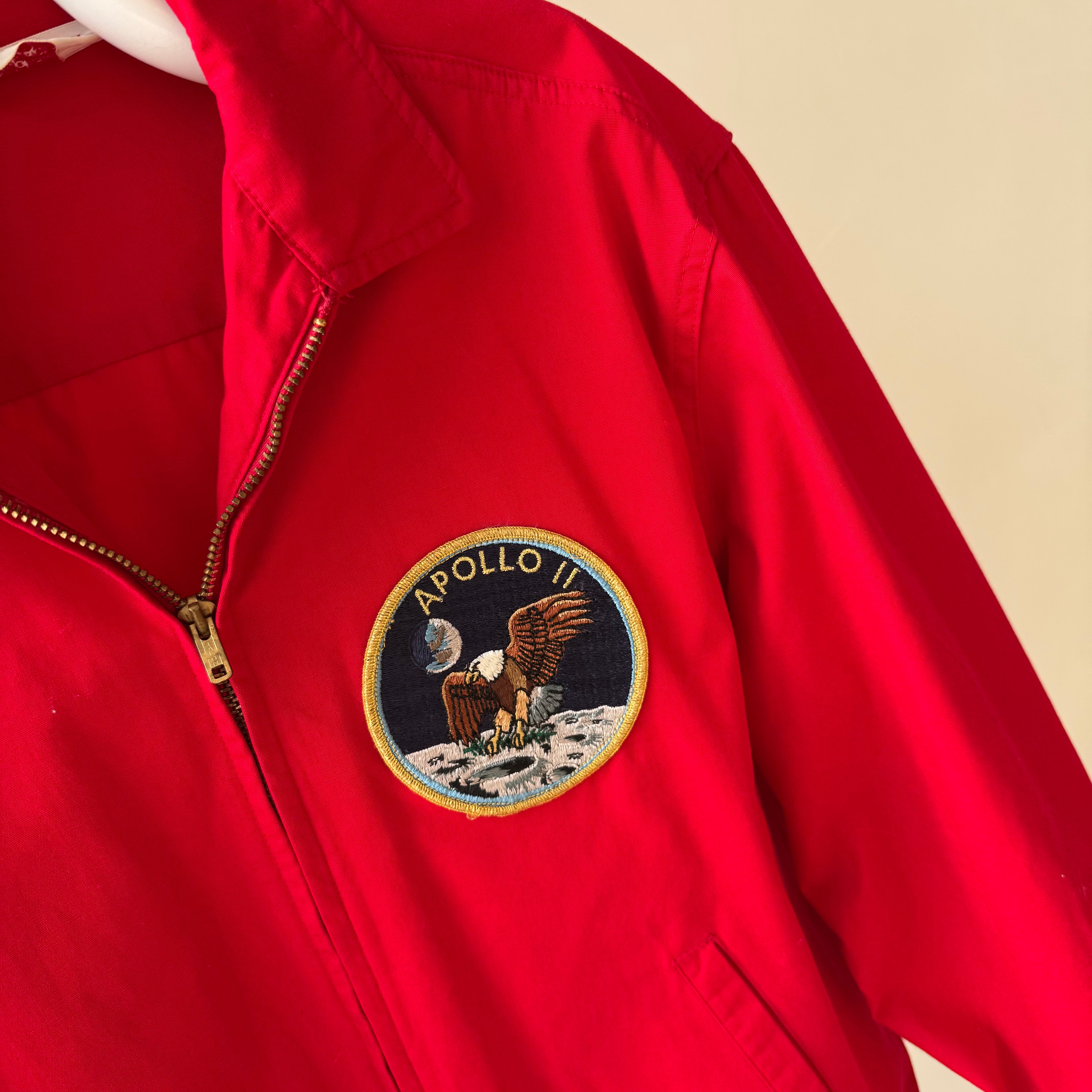 1969 Apollo 11 BSA Red Cotton Zip up Jacket - Collectible