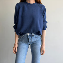 1970s Luxury Blank Navy Ultra Soft Raglan. - !!!!!