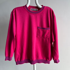 1980s Hot Pink Pocket Sweatshirt - She's a Special One