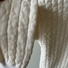 1970s Rare Quilted Thermal Lined Blank White Sweatshirt by Sears