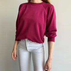 1990s Magenta Pink Raglan Medium Size