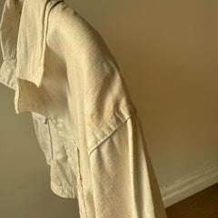 1960/70s Blue Bell Reworked Chore Coat - Herringbone Twill, Newer Chain Stitching!