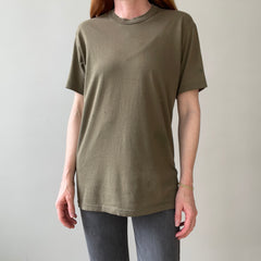 1980s Blank Olive Green T Shirt
