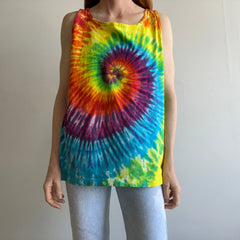 1980s Tie Dye Cotton Tank Top