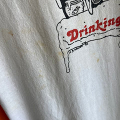 1981 Epically Stained Fish Drinking Team Baseball T-Shirt