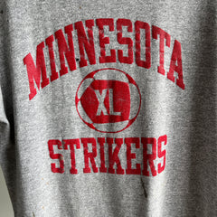 1980s Champion Brand Minnesota Strikers Soccer Paint Stained T-Shirt