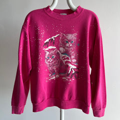 1980/90s Cats in the Snow Masterpiece Sweatshirt