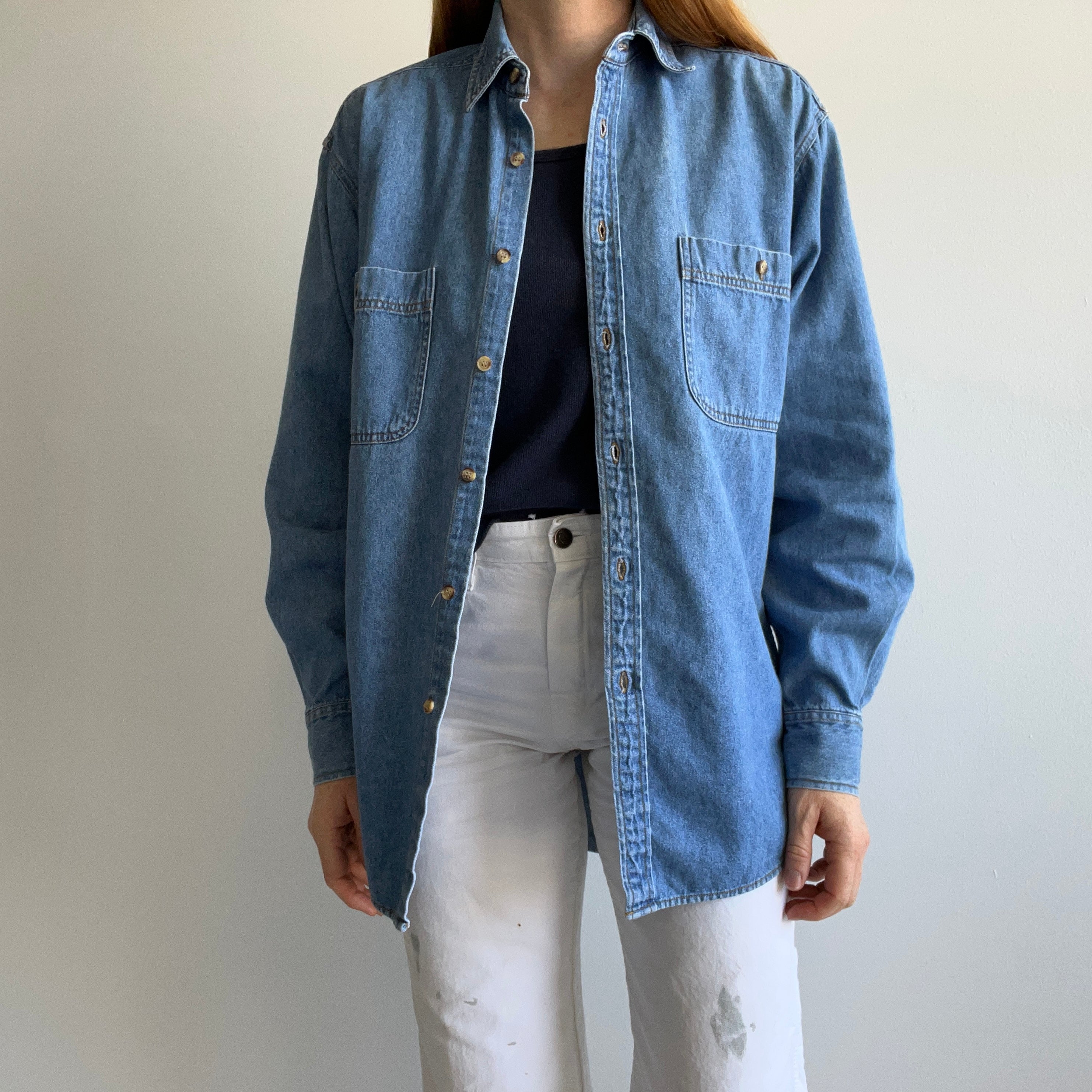 1990s Soft Denim Dad Shirt - A Good One!