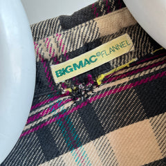 1980/90s Big Mac Worn and Mended Cotton Flannel