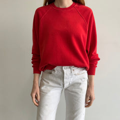 1970s True Red Raglan with White Contrast Stitching