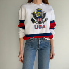1980s USA Color Block Sweatshirt