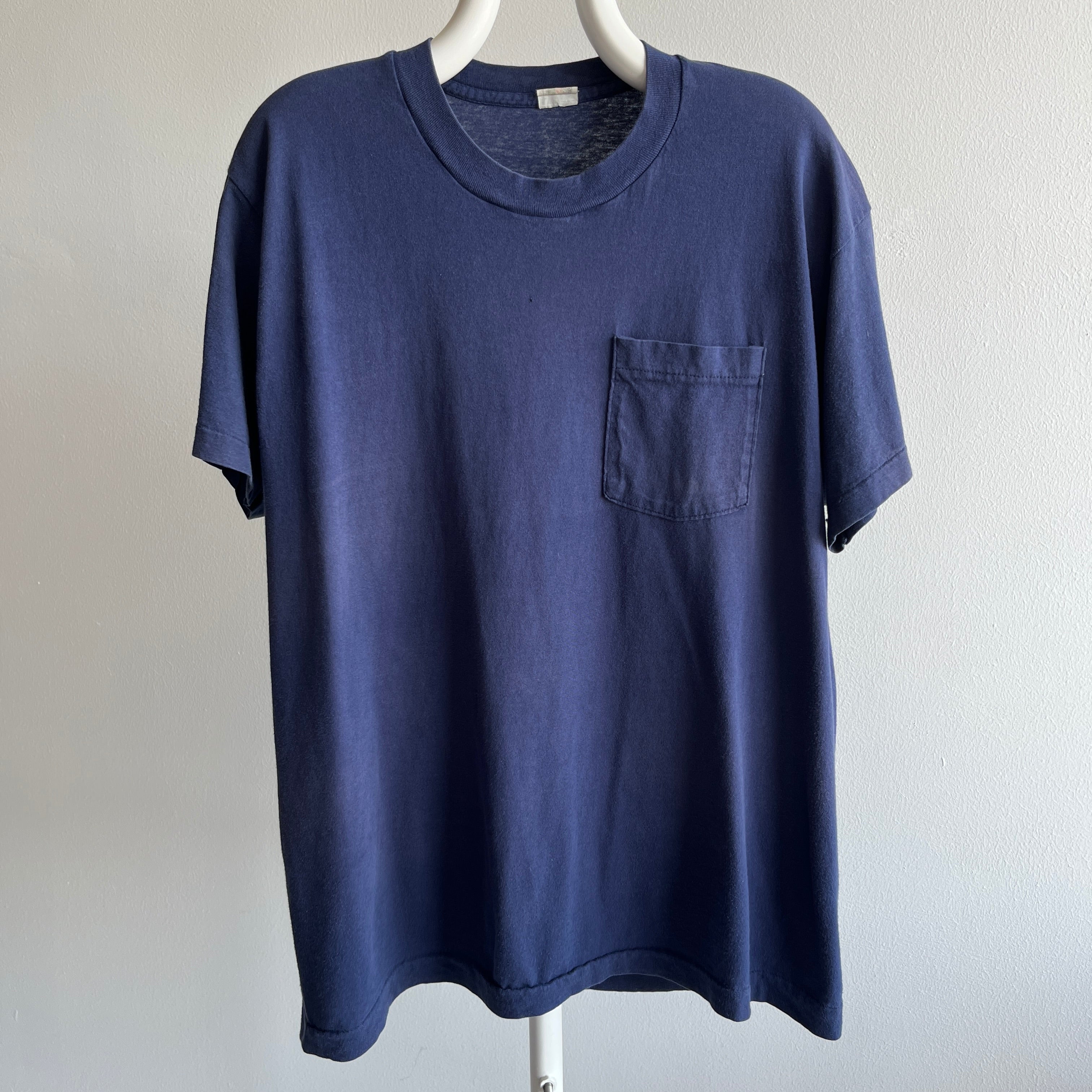 1990s FOTL Blank Navy Pocket T-Shirt