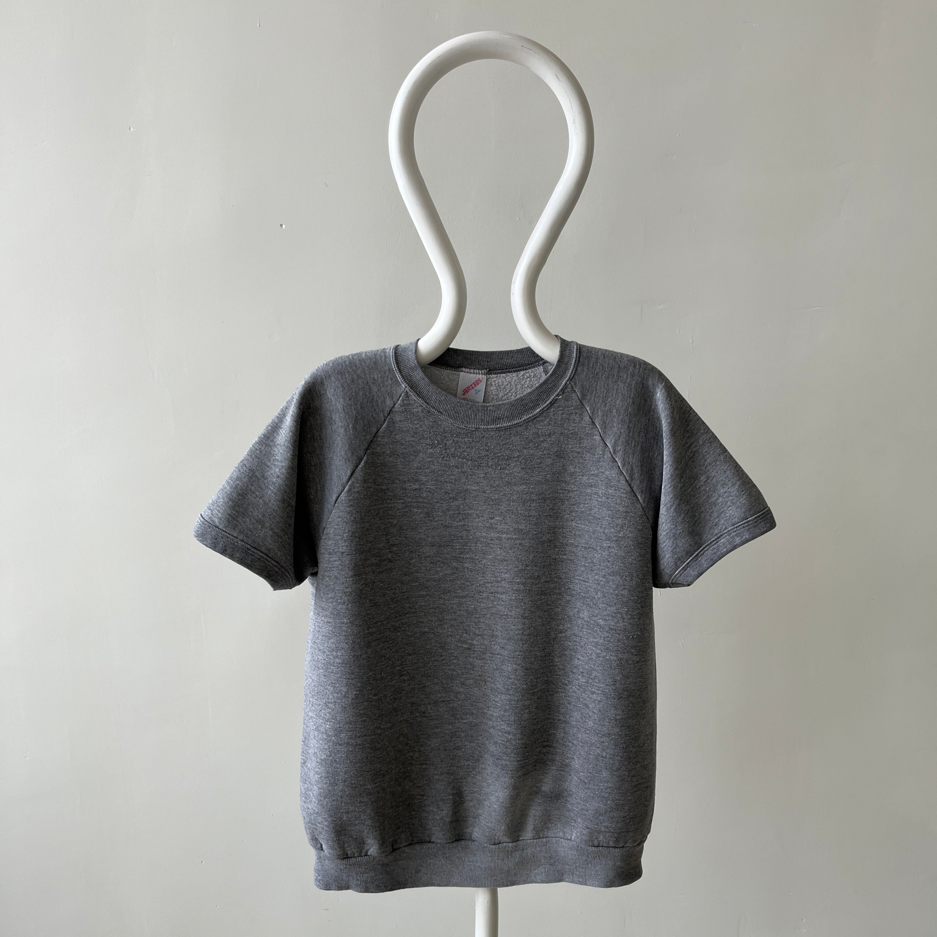 1980s Blank Gray Warm Up Sweatshirt by Jerzees