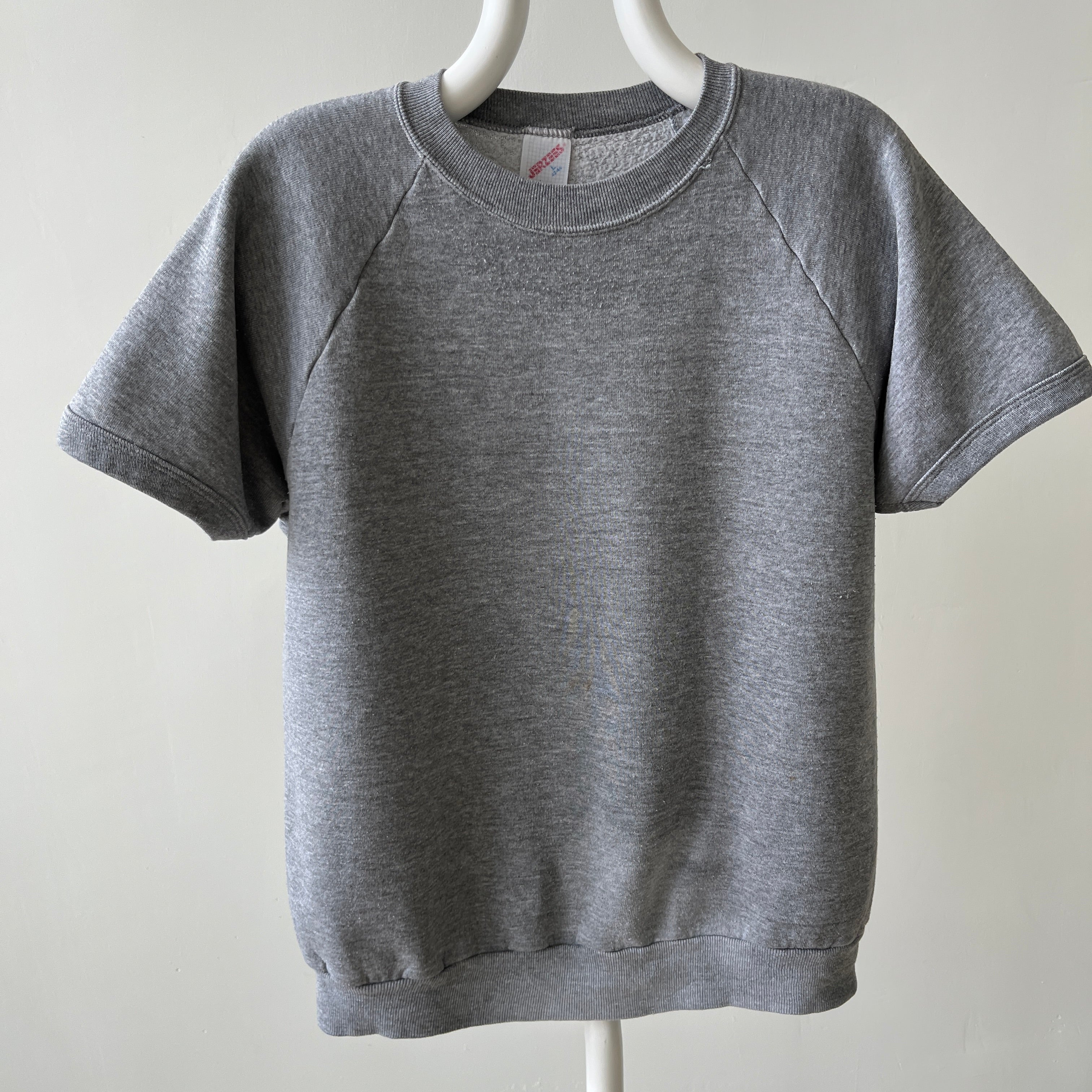 1980s Blank Gray Warm Up Sweatshirt by Jerzees